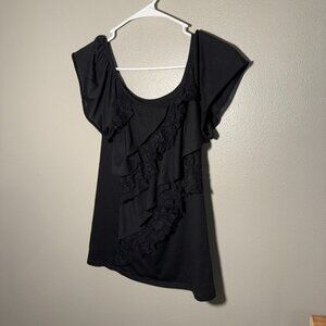 Candy Rain flowy top - black